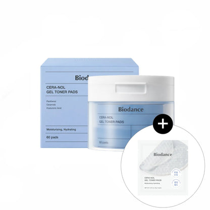 [BIODANCE] Hydro Cera-nol Gel Toner Pads – Cooling & Moisture Balance Care | 60P + 4P Set