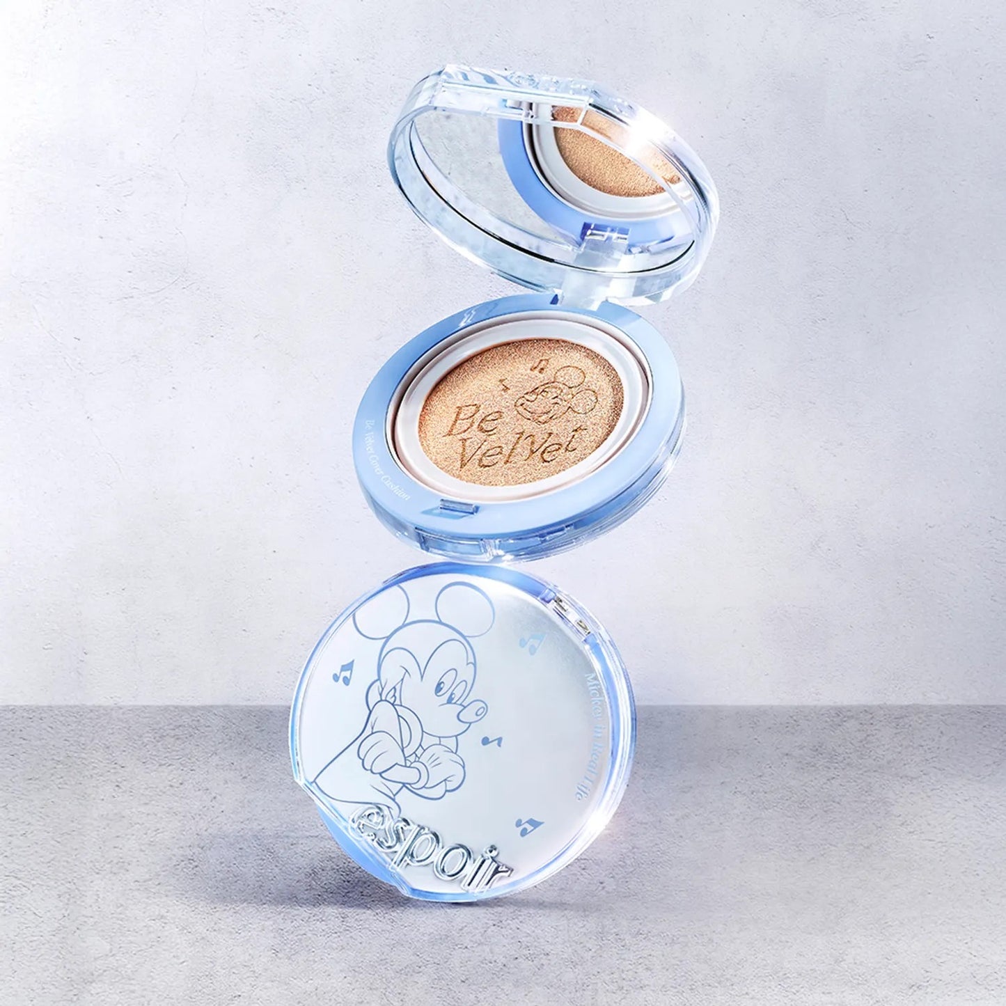 [espoir] Be Velvet Cover Cushion Disney Edition Set + Refill + Puff Case | Lightweight Velvet Finish