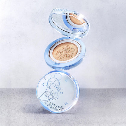 [espoir] Be Velvet Cover Cushion Disney Edition Set + Refill + Puff Case | Lightweight Velvet Finish