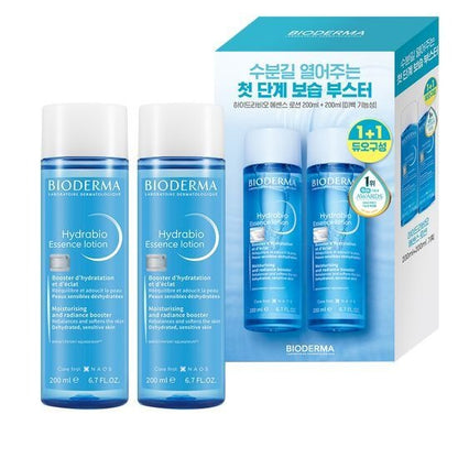 [BIODERMA] Hydrabio Essence Lotion – Lightweight Dewy Hydration Finish | 200 ml x 2